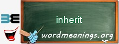 WordMeaning blackboard for inherit